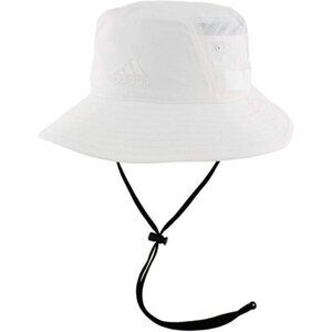 ⚡Adidas Men White/3.0 100% Polyester Victory Outdoors Sun Athletic Bucket Hat